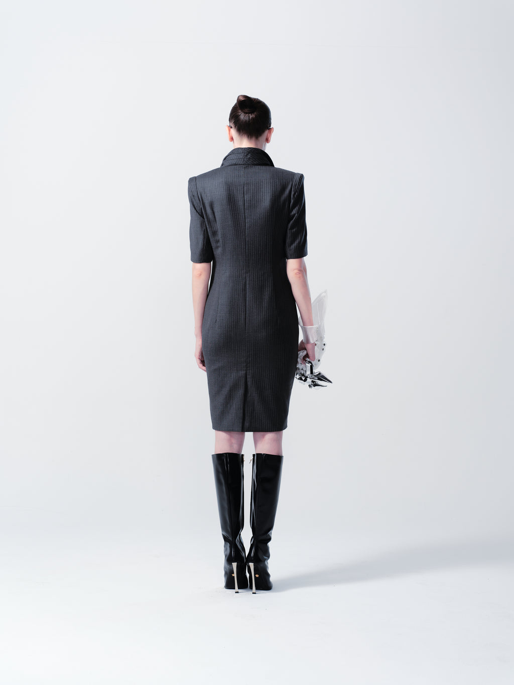 WIDE COLLAR BODYSUIT DRESS