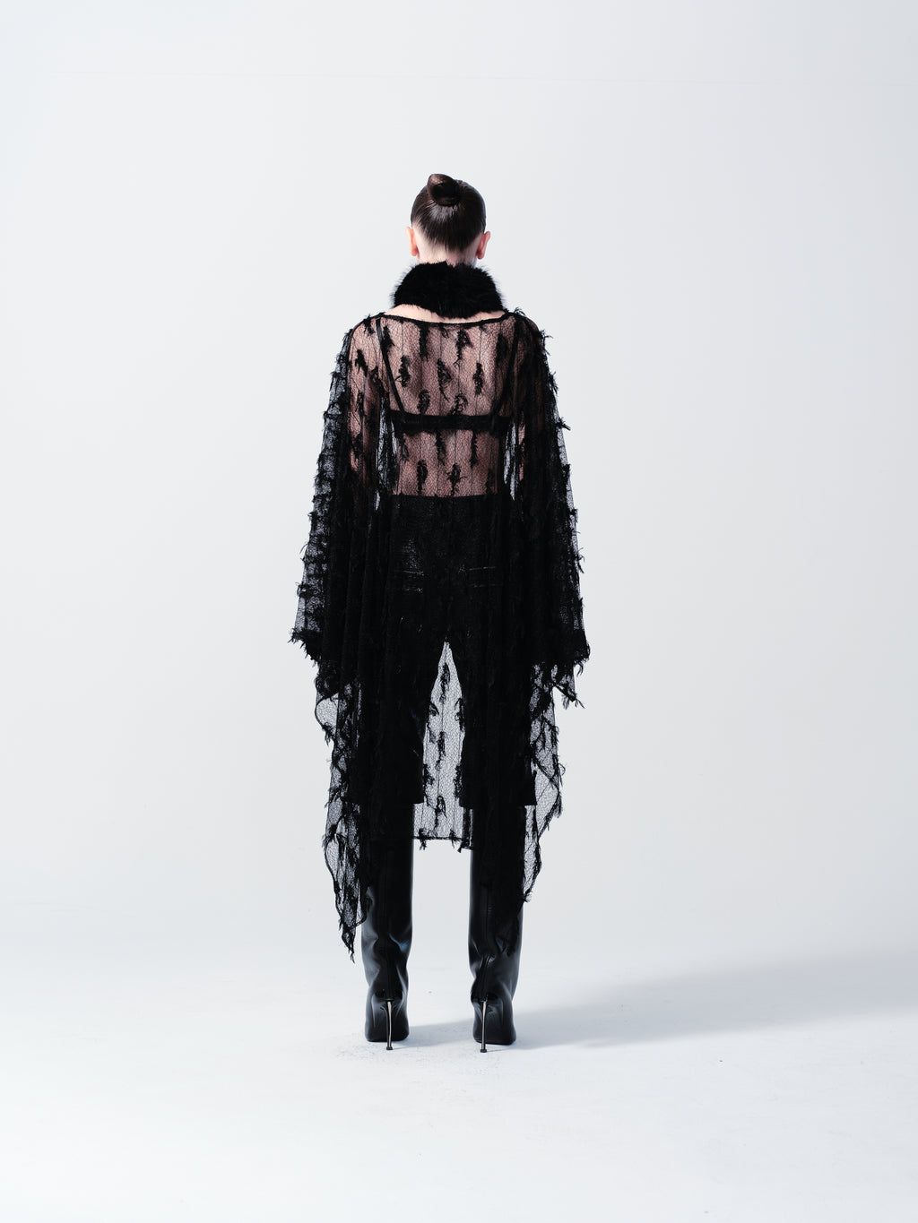 LONG LACE CAPE/DRESS