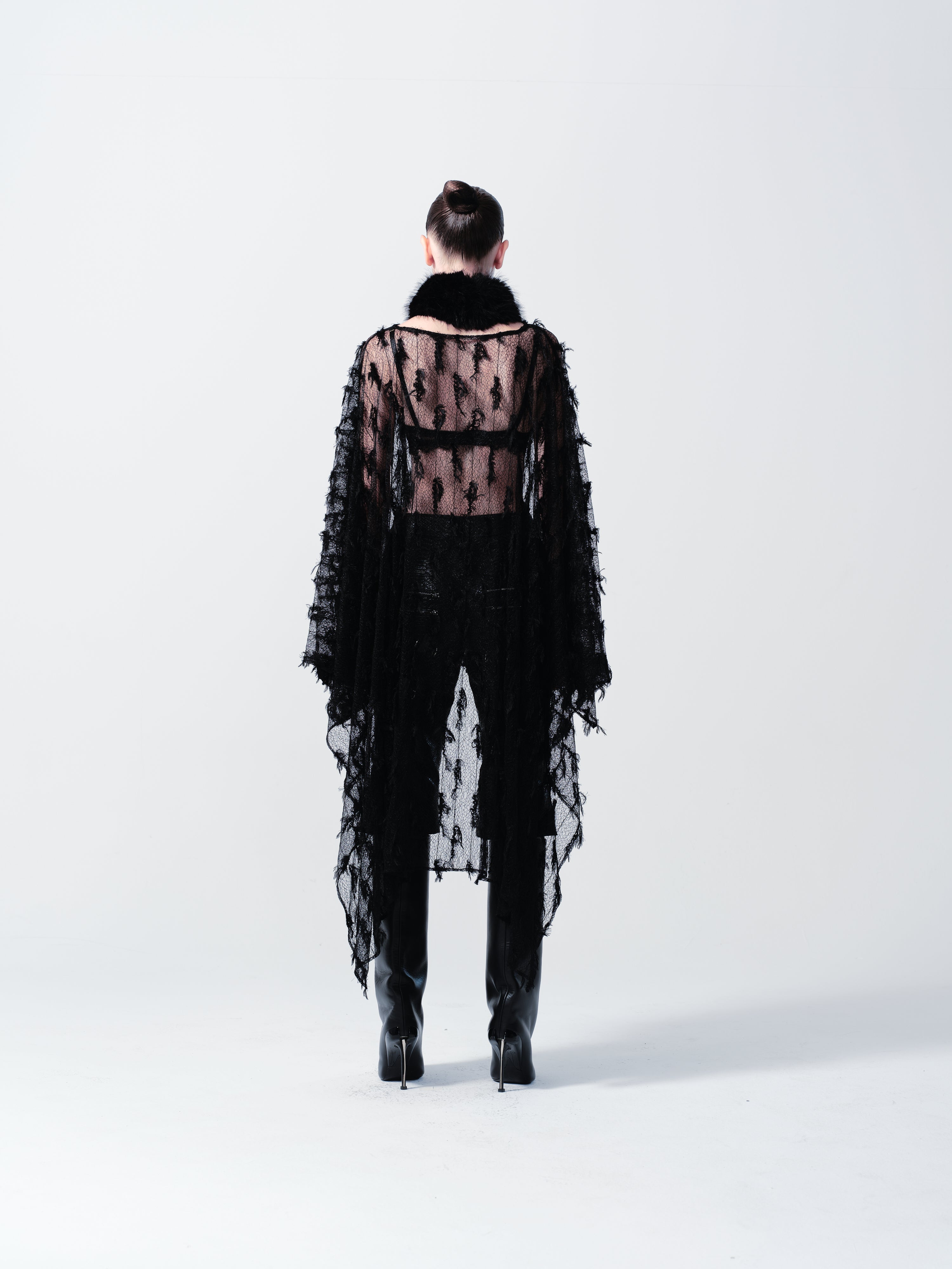 LONG LACE CAPE/DRESS