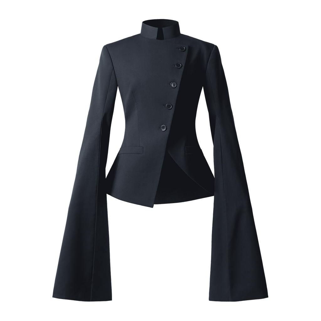 SUIT JACKET WITH SPLIT OPEN FLARE SLEEVES