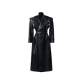 SNAKESKIN LEATHER TRENCHCOAT